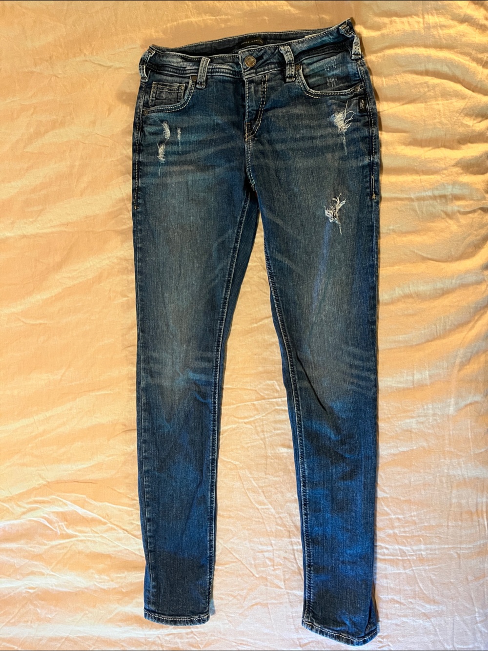 Silver Jeans Distressed Women's Skinny Jeans